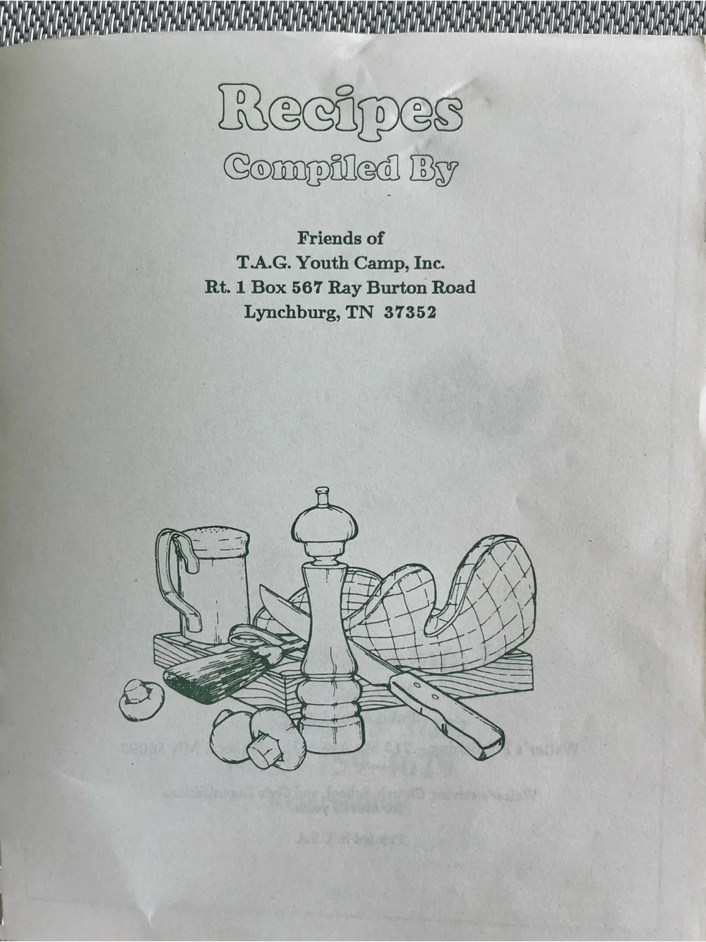Vintage cookbook